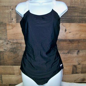 Speedo One Piece Black Razor Back Swim Suit
